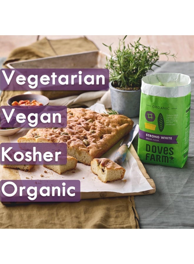 Doves farm Organic Strong White Bread Flour Ideal For Bread Making Rolls & Sourdoughs 1.5Kg - Image 3